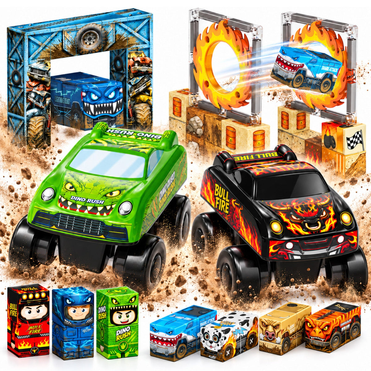 54-teiliges Monstertruck-Magnetblock-Set GSKC-054 - Produktansicht 1