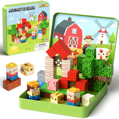 49-teiliges Magnetblock-Set Bauernhoftiere (2 cm) NC-049