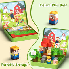 49-teiliges Magnetblock-Set Bauernhoftiere (2 cm) NC-049