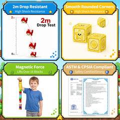 100-teiliges Magnetblock-Set Spielfiguren (2 cm) M-100