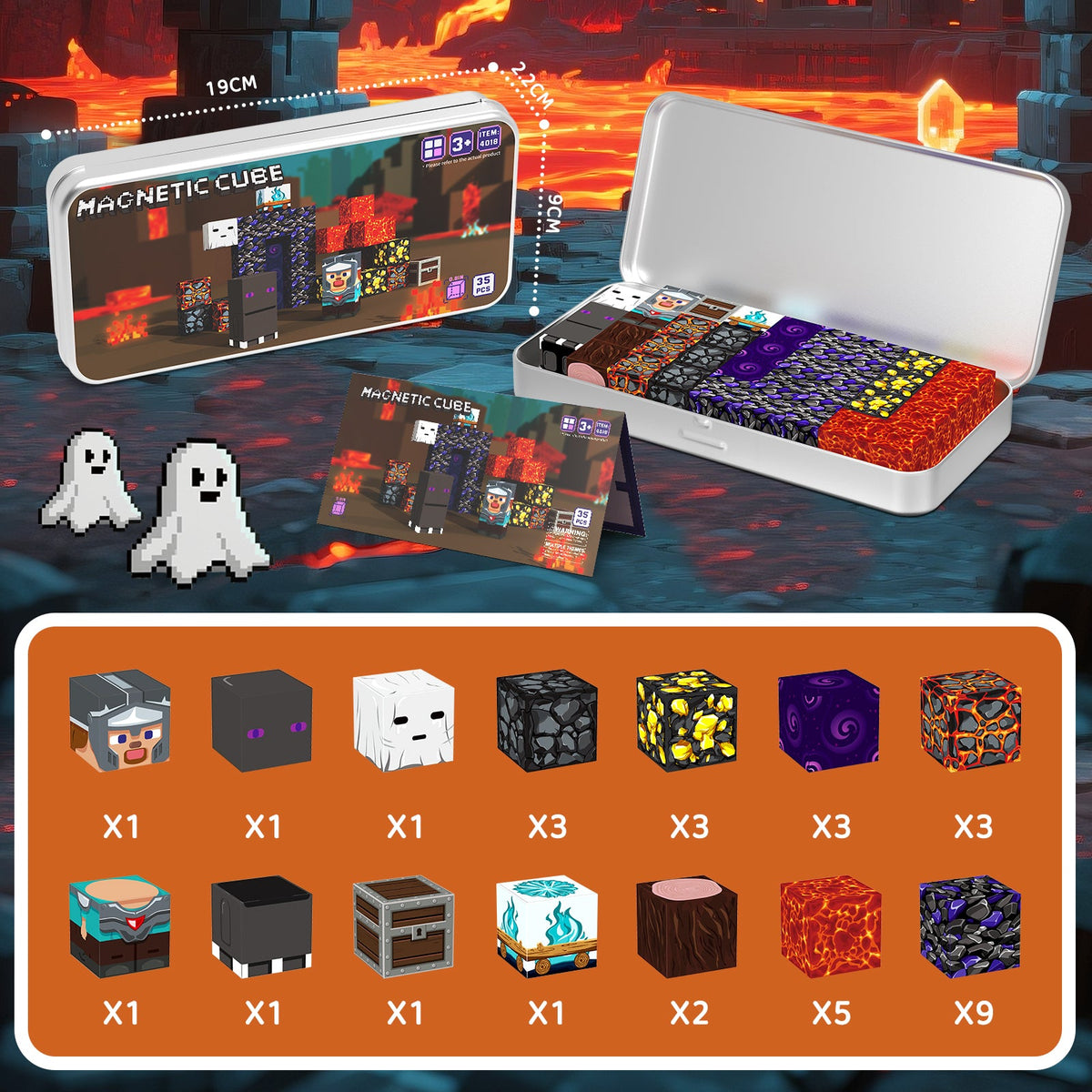35-teiliges Magnetblock-Reiseset 4018