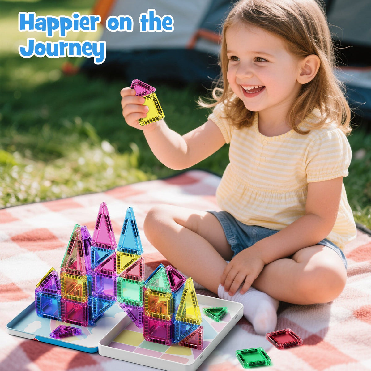 40PCS Candy Colors Magnetic Tiles Set S1103 image 13