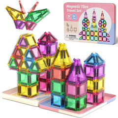 42PCS Candy Colors Magnetic Tiles Set S1105 image 12