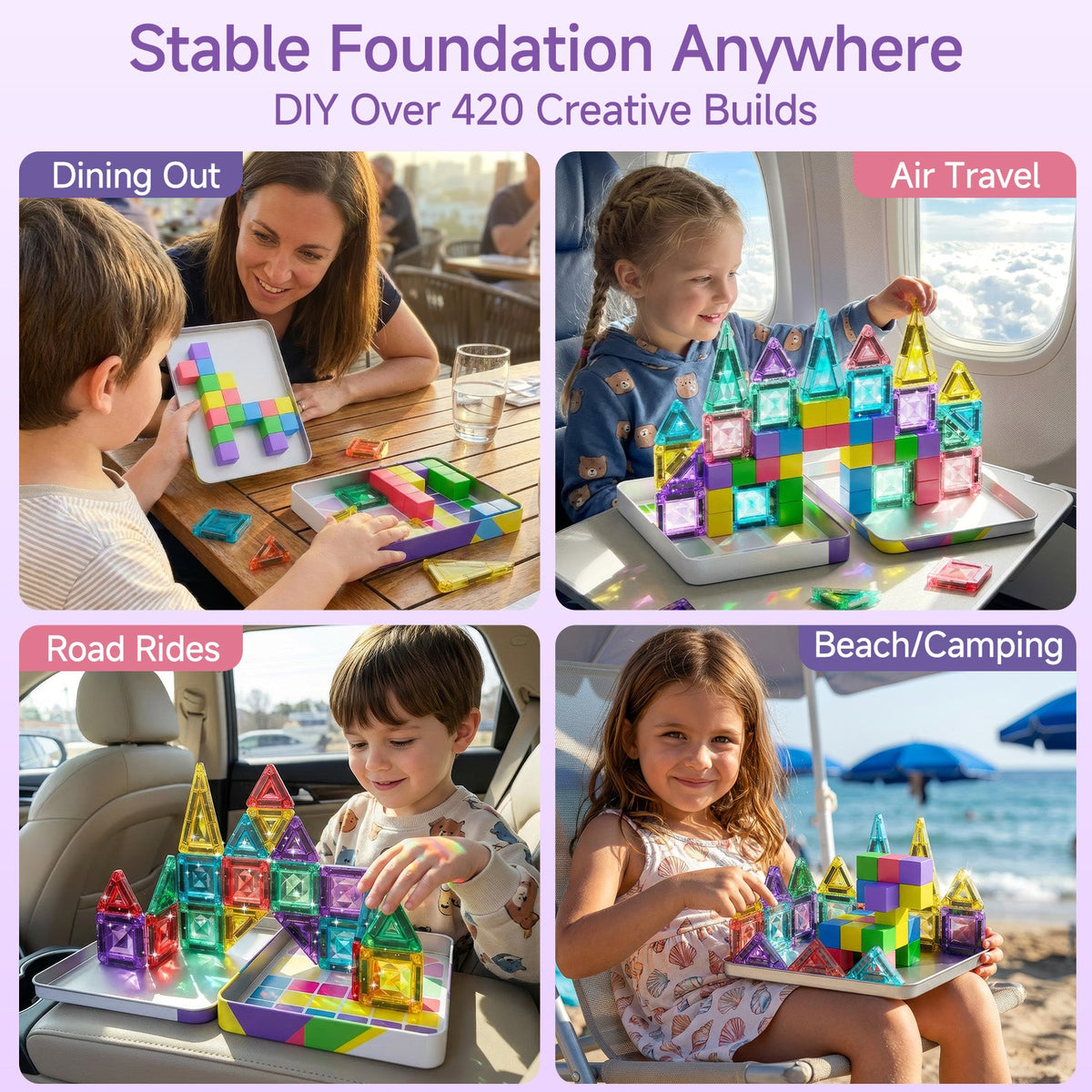 S1136 3-in-1 Magnetic Tiles & Magnetic Blocks Set S1136 image 8