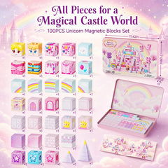 100-teiliges Magnetblock-Set Einhorn (2 cm) DJS-100