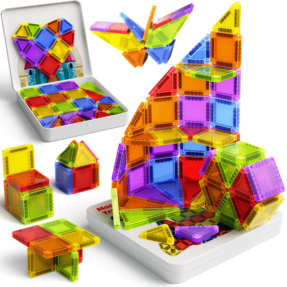 Burgkidz 60-teiliges Magnetplatten-Set in klassischen Farben S1112 - Bild 7