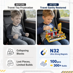 100-teiliges Magnetblock-Reiseset Baustelle GC-100 - Produktansicht 2