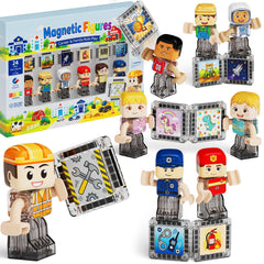 24-teiliges Magnetfiguren-Set Berufe und Familie S1139 - Produktansicht 1