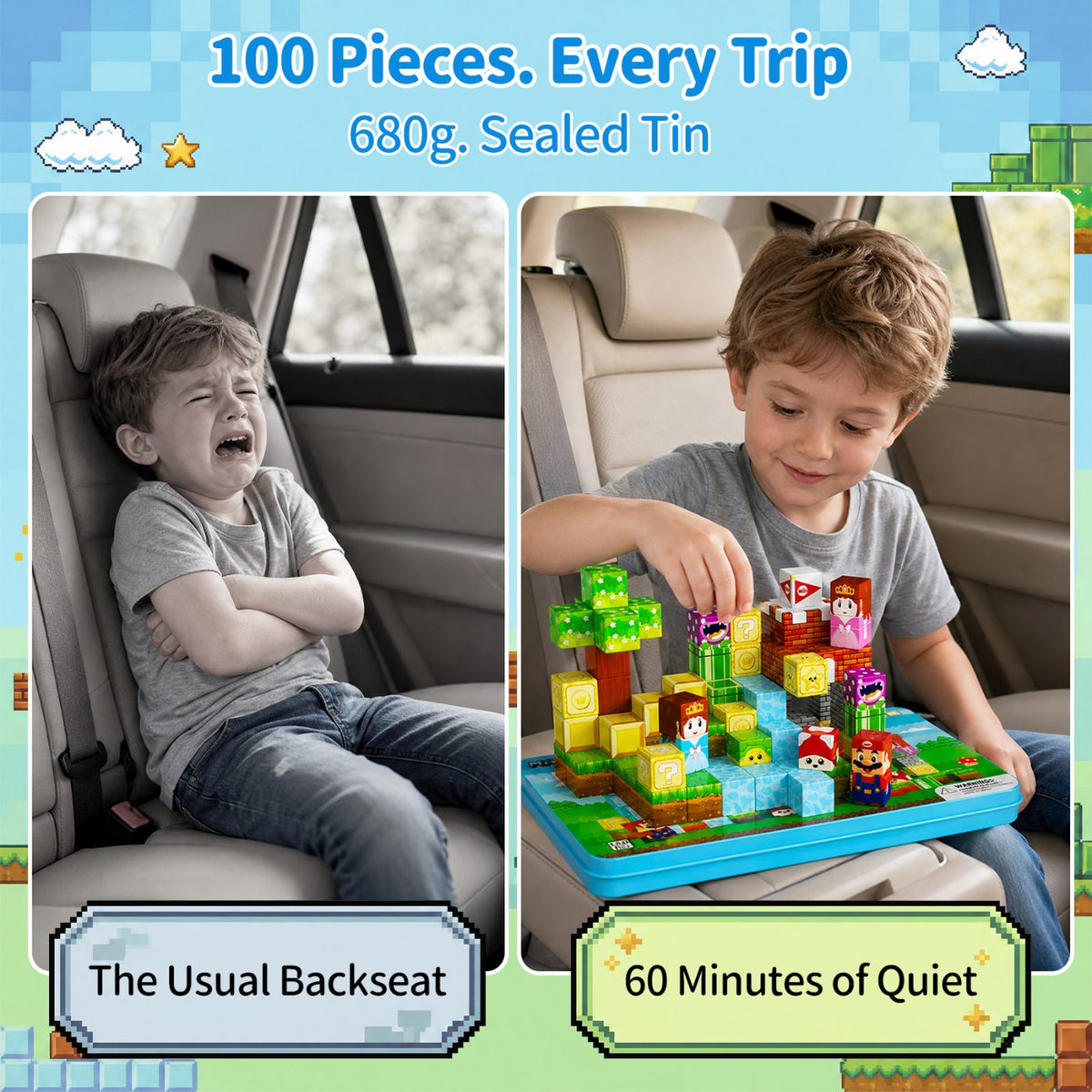 100-teiliges Magnetblock-Set Spielfiguren (2 cm) M-100