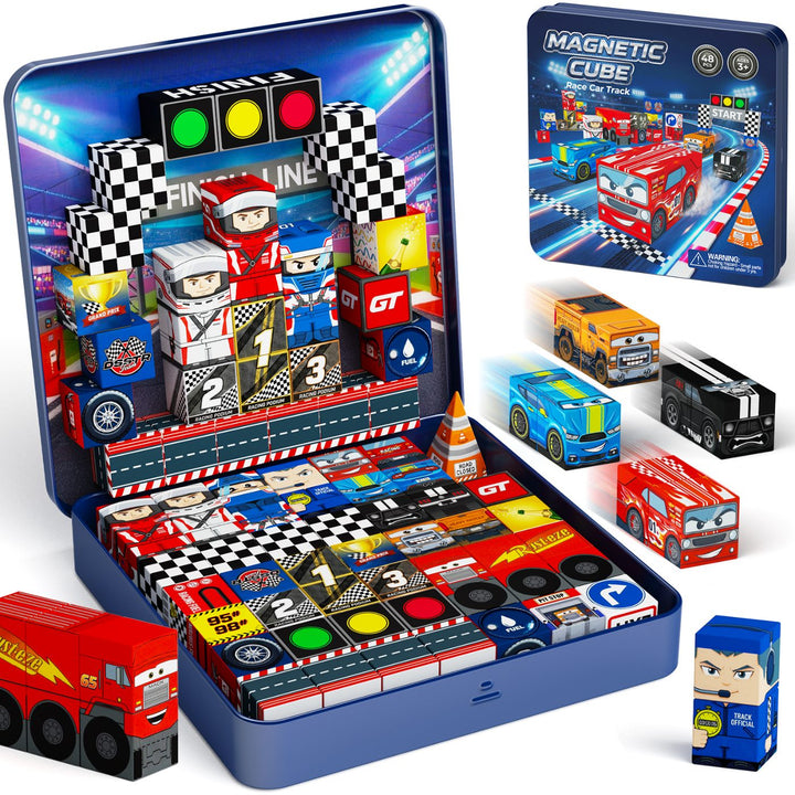 48-teiliges Magnetblock-Set Rennsport (2 cm) SC-048
