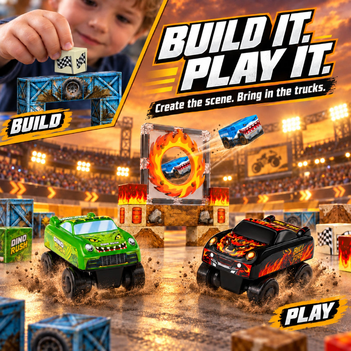 54-teiliges Monstertruck-Magnetblock-Set GSKC-054 - Produktansicht 2