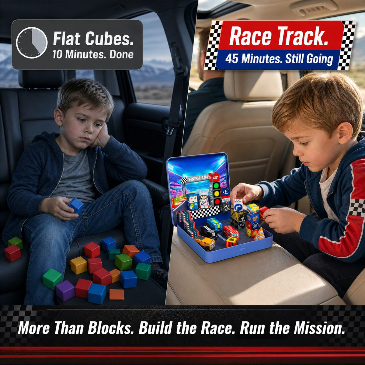 48-teiliges Magnetblock-Set Rennsport (2 cm) SC-048