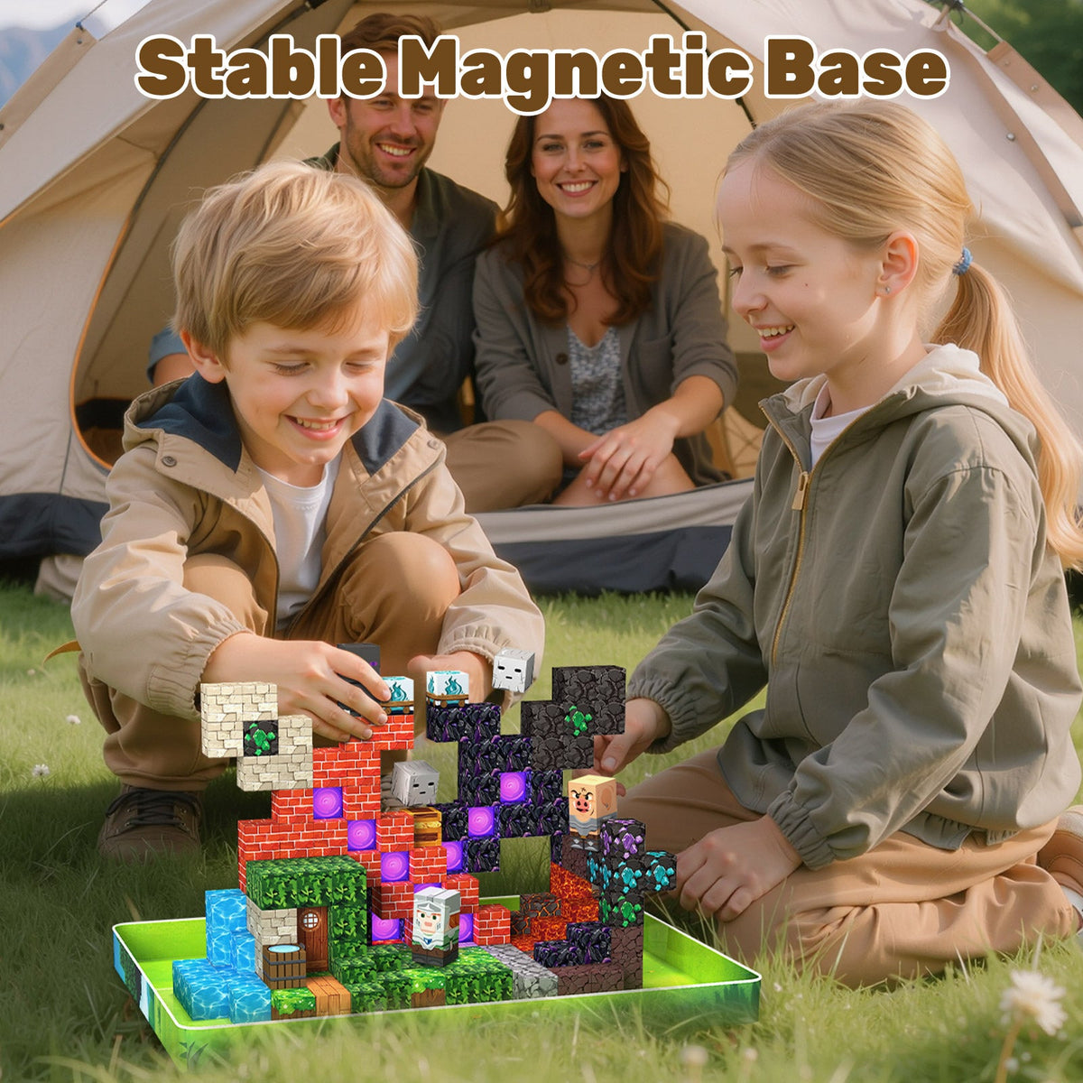 176-teiliges Magnetblock-Set Zauberwald-Schloss S4027 - Produktansicht 5