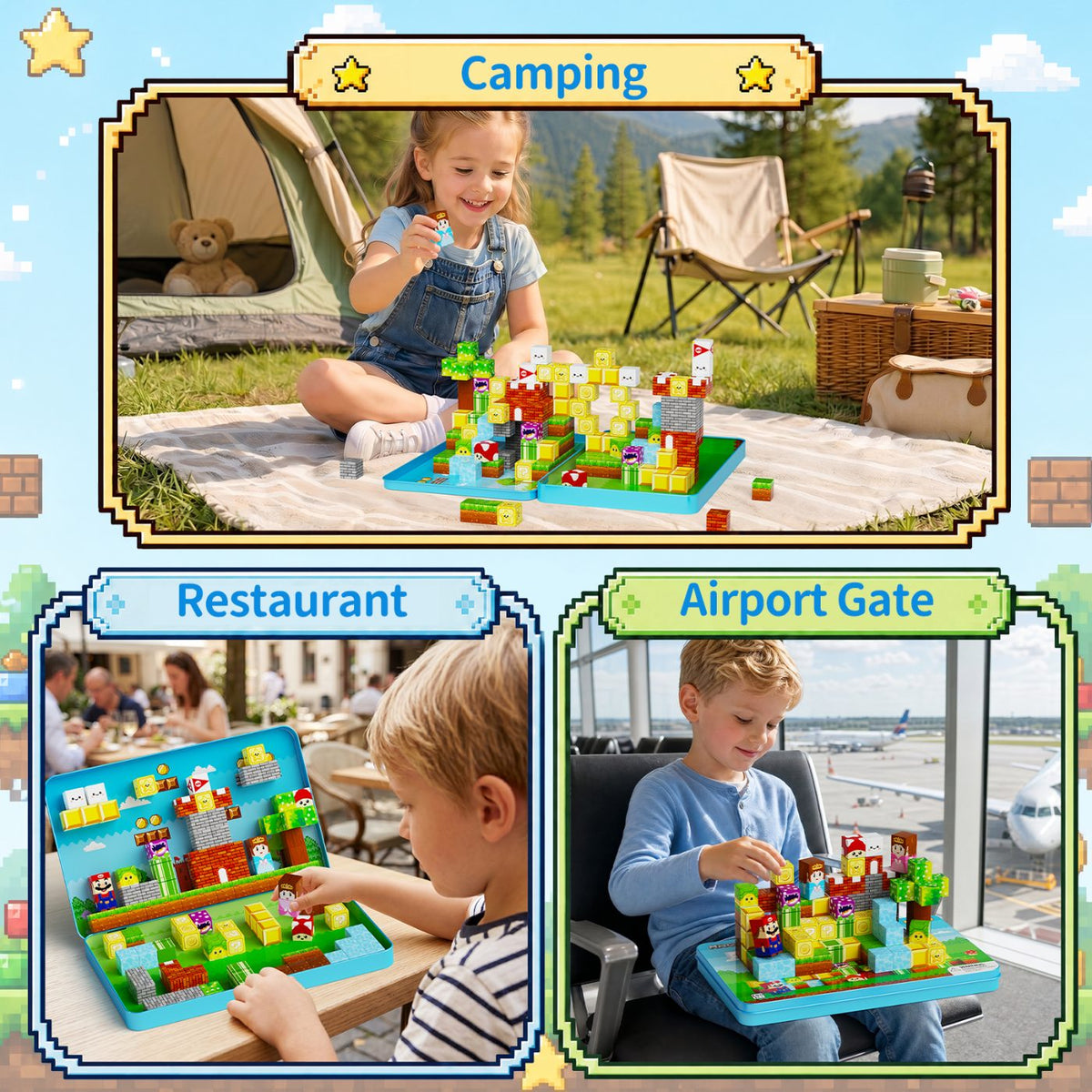 100-teiliges Magnetblock-Set Spielfiguren (2 cm) M-100