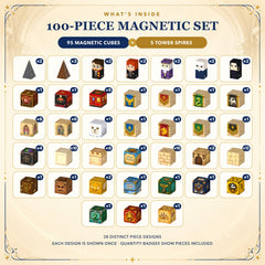 100-teiliges Magnetblock-Set Zauberschloss 4029 - Produktansicht 7