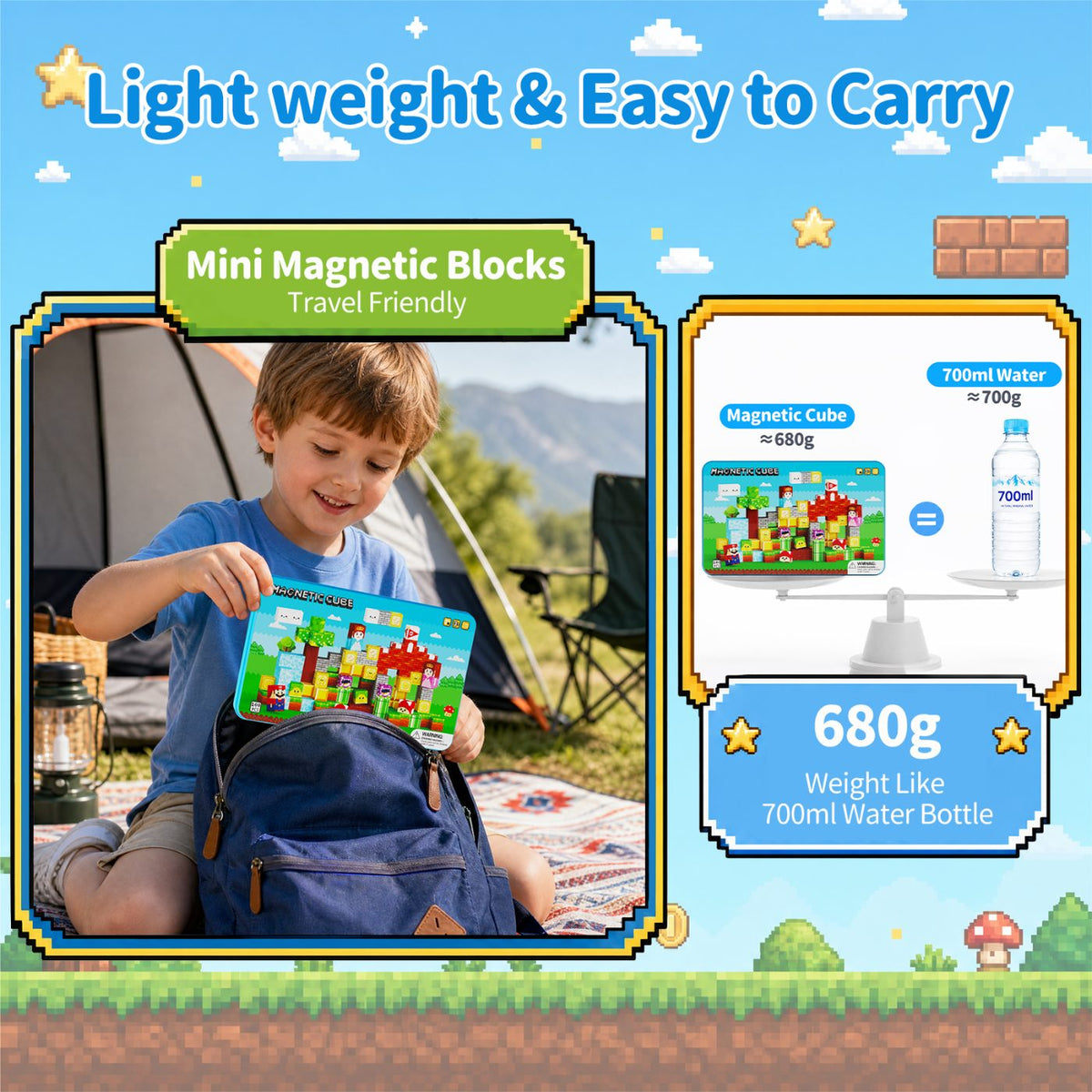 100-teiliges Magnetblock-Set Spielfiguren (2 cm) M-100
