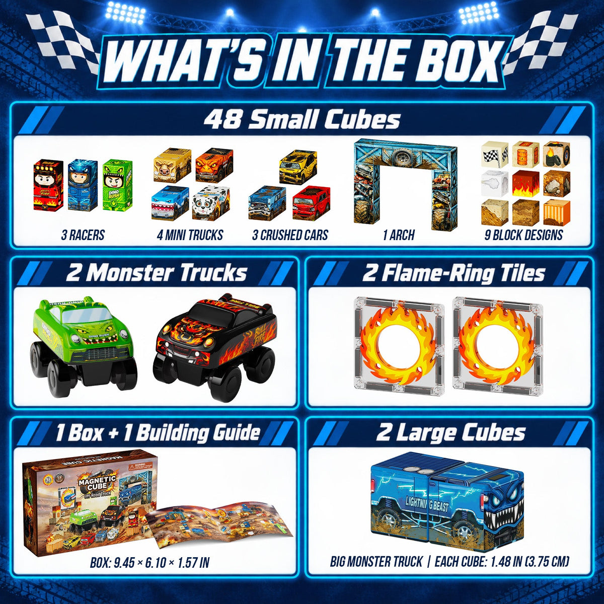 54-teiliges Monstertruck-Magnetblock-Set GSKC-054 - Produktansicht 7