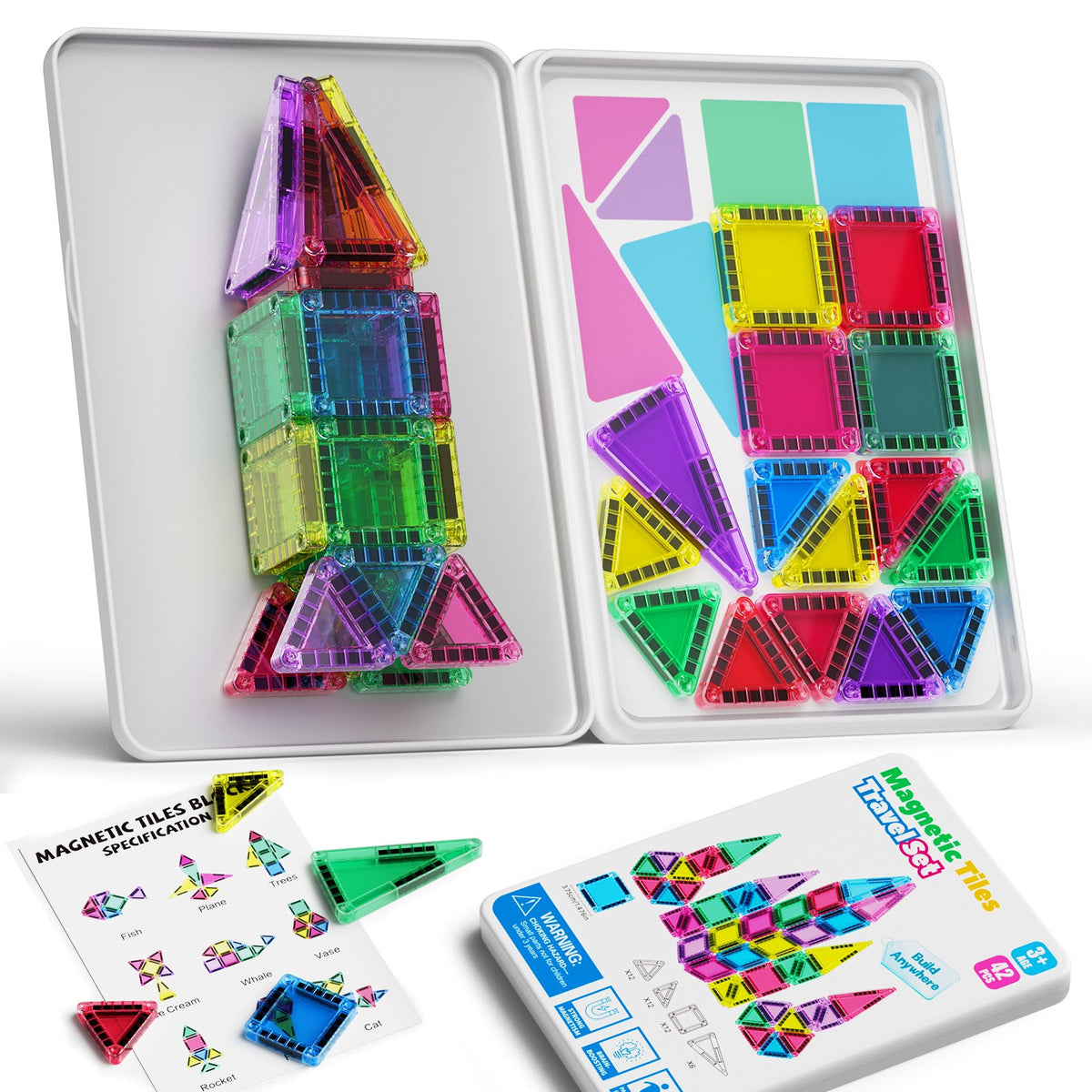 42PCS Magnetic Tiles Set S1099 image 1
