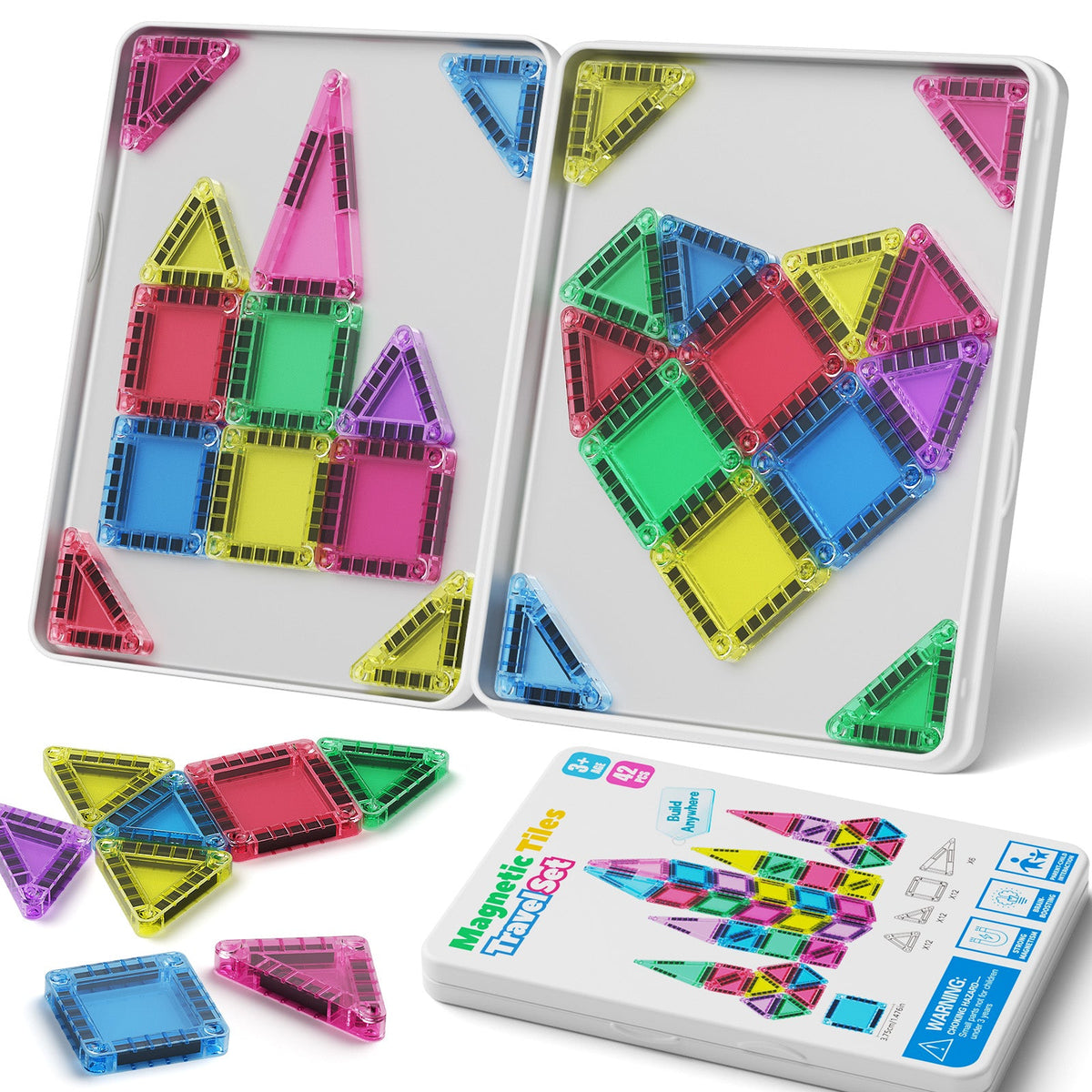 42PCS Magnetic Tiles Set S1099 image 3