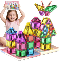 42PCS Candy Colors Magnetic Tiles Set S1105 image 13