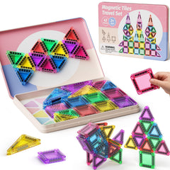 42PCS Candy Colors Magnetic Tiles Set S1105 image 3