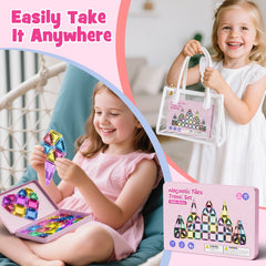 42PCS Glitter Candy Colors Magnetic Tiles Set S1109 image 2