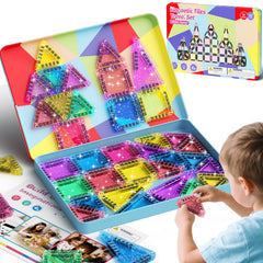 42PCS Glitter Candy Colors Magnetic Tiles Set S1110 image 3