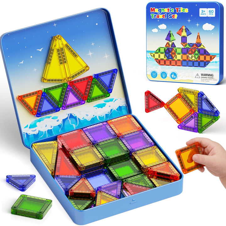 60-teiliges Magnetplatten-Set in klassischen Farben S1113