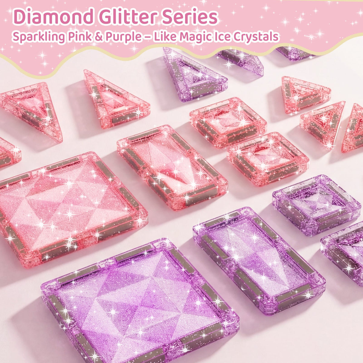 42PCS Large + Small Princess Theme Magnetic Tiles Set S1133 image 5