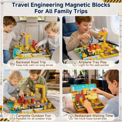 100-teiliges Magnetblock-Reiseset Baustelle GC-100 - Produktansicht 3